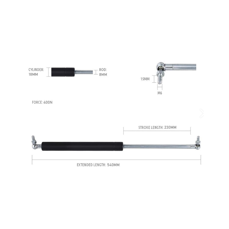Газовая стойка 230-540/400N GS230-540-400N