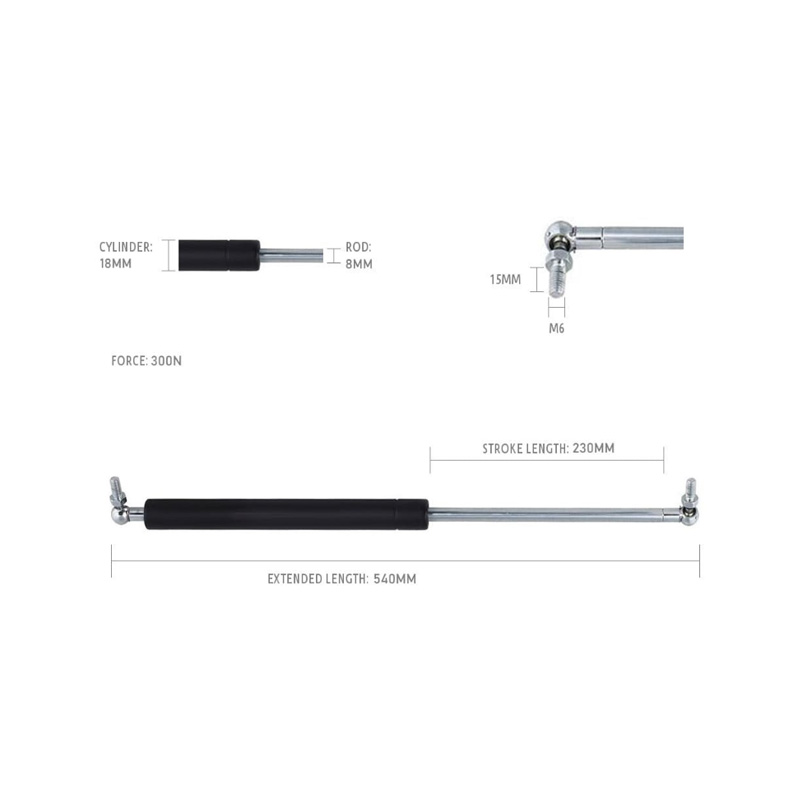 Газовая стойка 230-540/300N GS230-540-300N