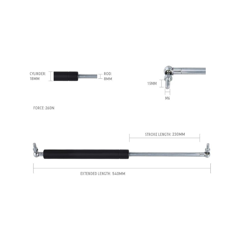 Газовая стойка 230-540/260N GS230-540-260N