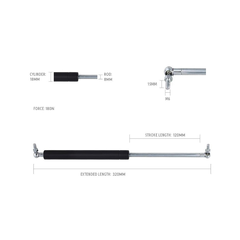 Газовая стойка 120-320/180N GS120-320-180N